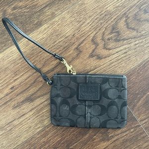 Black Coach wristlet authentic